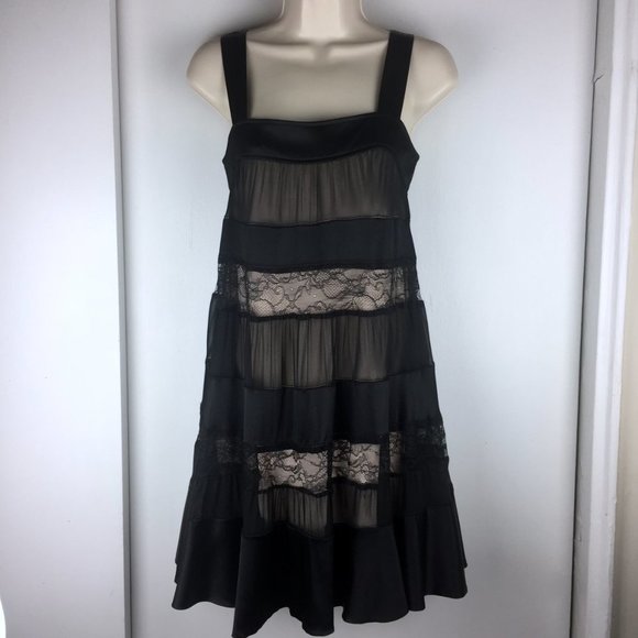 DIANE VON FURSTENBERG Abby Black Silk & Lace Dress - Picture 6 of 11